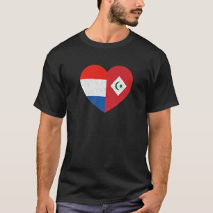 T-shirt Amazigh Rifian Dutch Pride Heart Arrif Holland Fla