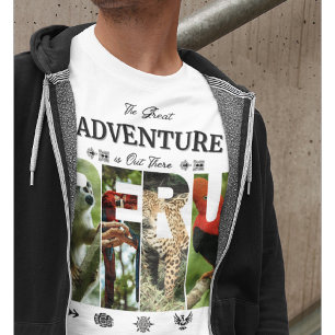 T-shirt Amazonas Pérou   Jaguar, forêt tropicale, jungle, 
