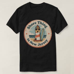 T-shirt Ambiance de plage : phare vintage du littoral du N