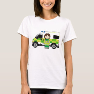 T-shirt Ambulance de bande dessinée et EMT