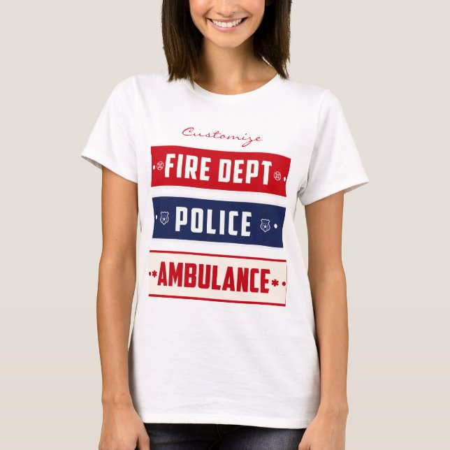T-shirt Ambulance de police des incendies Thunder_Cove (Devant)
