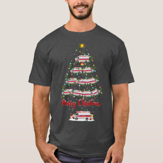 T-shirt Ambulance Lover Matching Père Noël Ambulance Noël