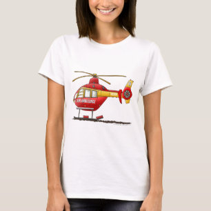 T-shirt Ambulance Médicale d'hélicoptère de délivrance de
