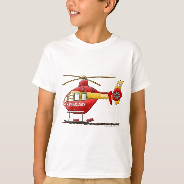 T-shirt Ambulance Médicale d'hélicoptère de délivrance de (Devant)