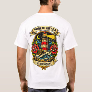 T-shirt Âme de la mer Tatouage de marin à l'ancienne