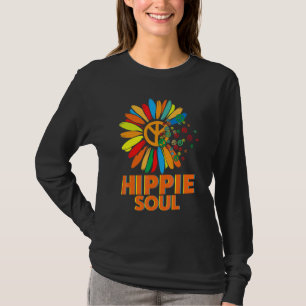 T-shirt Âme Hippie Fleur Symbole de Paix Daisy Pour Hommes