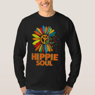T-shirt Âme Hippie Fleur Symbole de Paix Daisy Pour Hommes