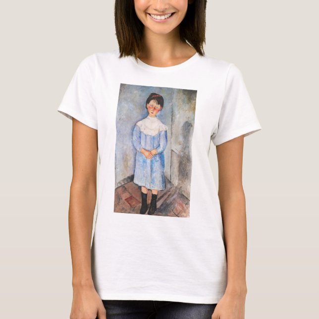 T-shirt Amedeo Modigliani - Petite fille en bleu (Devant)