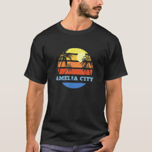 T-shirt Amelia City Florida Fl Beach Île Des Huit Fla