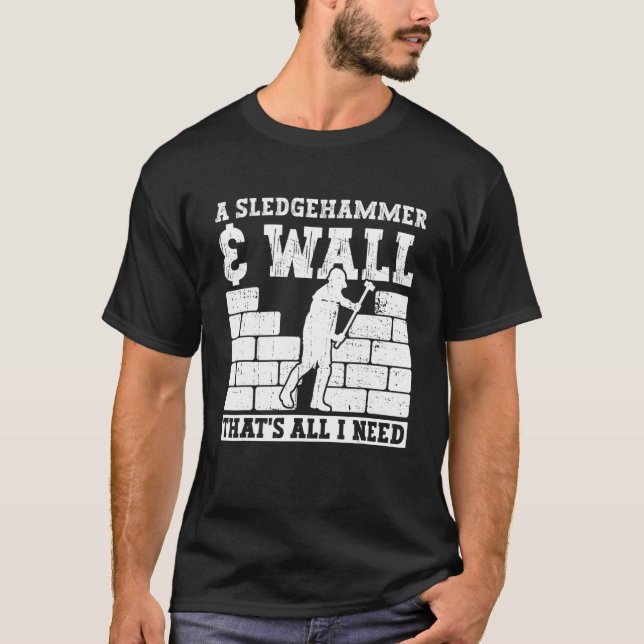 T-shirt Améliorations Et Démolition De Maison (Devant)