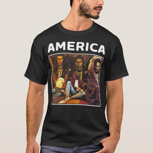 T-shirt America America Album Rock Band (Devant)