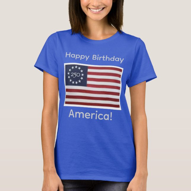 T-shirt America Birthday 250