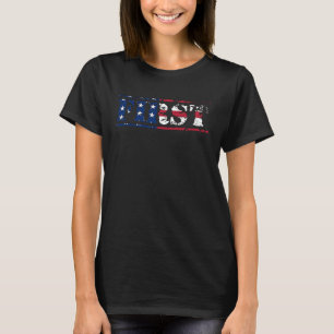 T-shirt America First Patriotic USA Fier American Juillet 