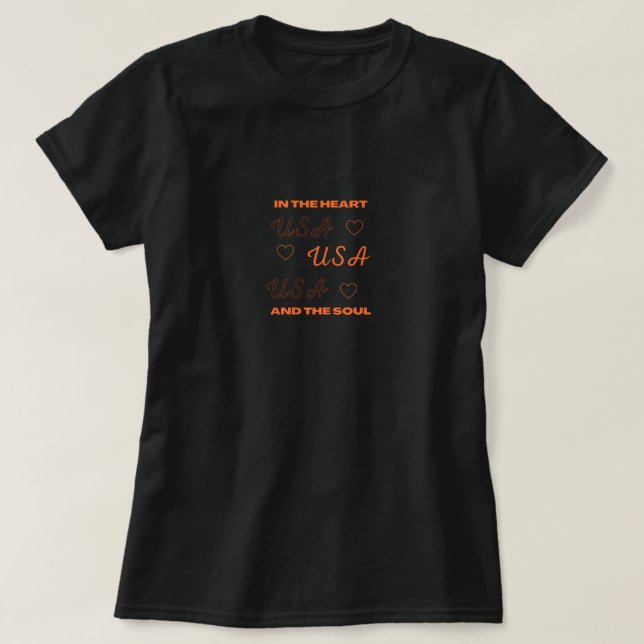 T-shirt America in heart and soul (Design devant)