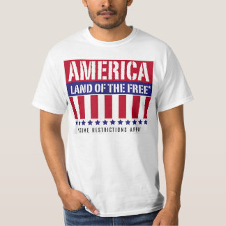 T-shirt America Land of the Freesome restrictions s'appliq