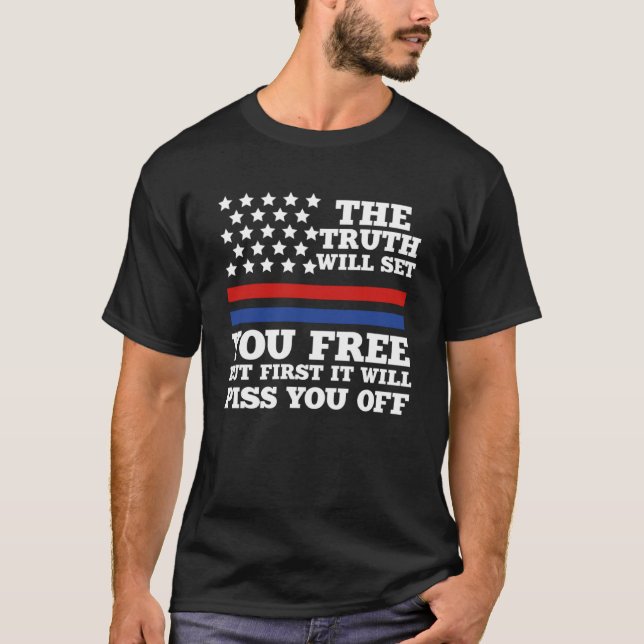 T-shirt America Patriotic La Vérité Vous Libérera 2 (Devant)