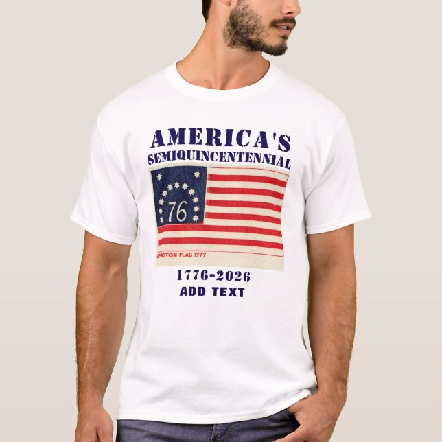 T-shirt America Semiquincentennial USA 250 Bennington Flag (Devant)