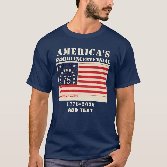 T-shirt America Semiquincentennial USA 250 Bennington Flag (Devant)