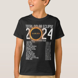 T-shirt America Tour 2024 Totalité Sur Le Retour Éclipse S