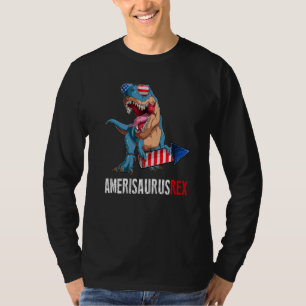 T-shirt America Trex US Patriotic Dino 4 juillet Firewor