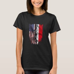 T-shirt Américain Croissance Racines Indonésiennes Drapeau