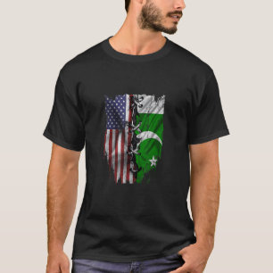 T-shirt Américain cultivé aux racines pakistanaises drapea