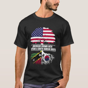 T-shirt Américain cultivé avec drapeau Kittitian Racines s