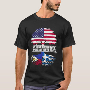 T-shirt Américain cultivé avec l'héritage du drapeau Filip