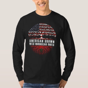 T-shirt Américain Cultivé Avec Racines Marocaines Maroc Am