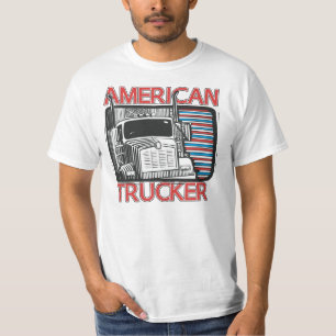 T-shirt américain de camionneur pour le chauffeur