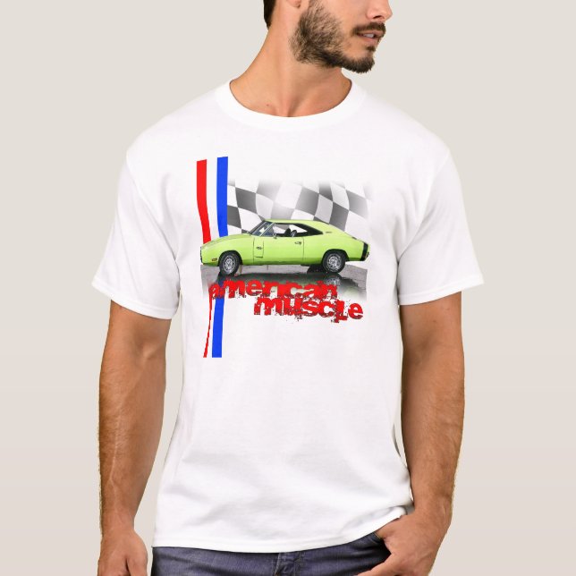 T-shirt américain de chargeur de muscle (Devant)