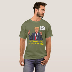 T-shirt américain de héros de dent d'os de cadet