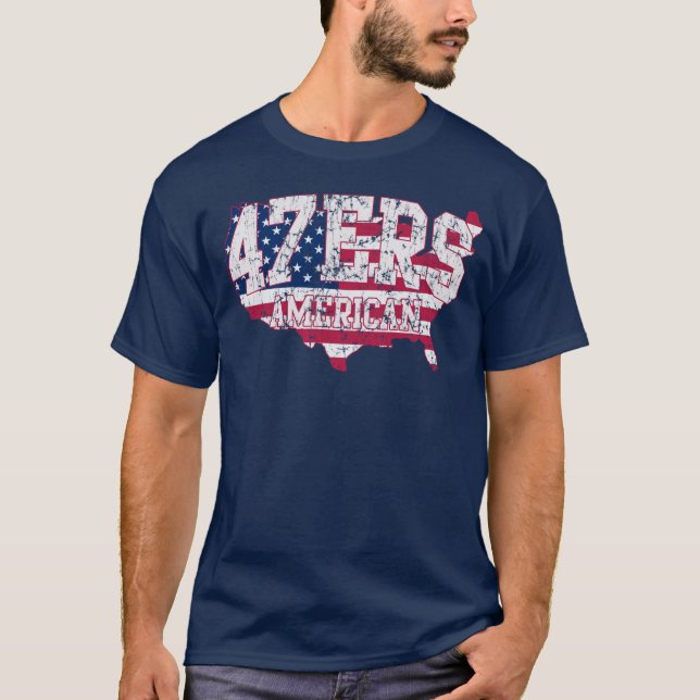 T-shirt américain de la parole de 47ers 47% Romney (Devant)