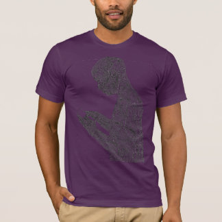 T-shirt américain de prière (aubergine)