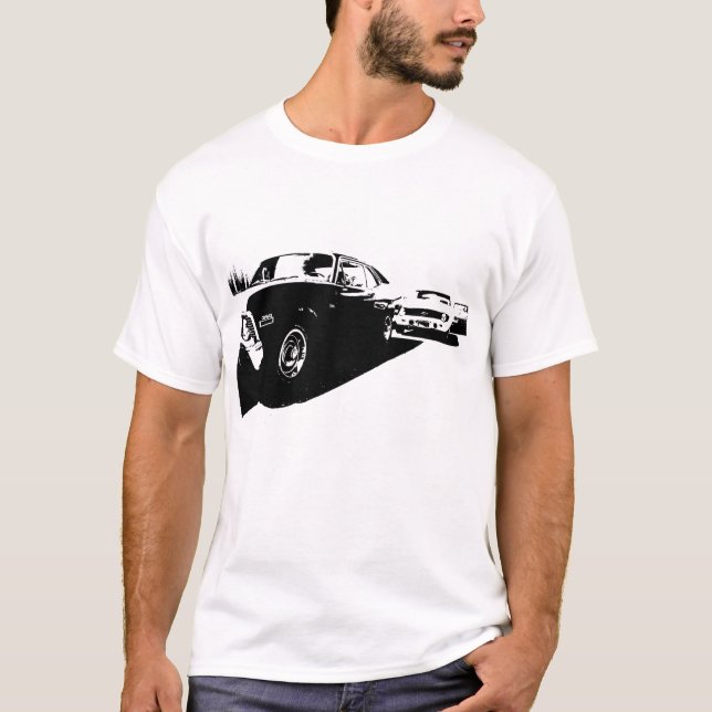 T-shirt américain de voitures de muscle (Devant)