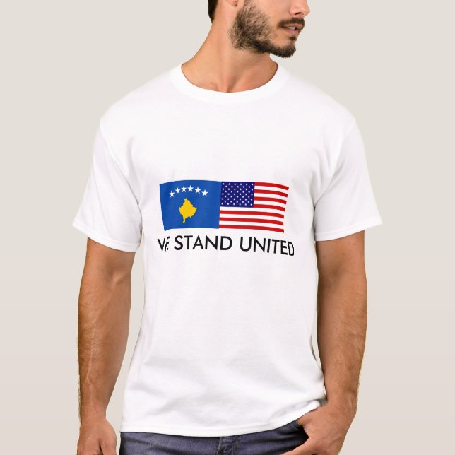 T-shirt américain-drapeau, Flag_of_Kosovo, NOUS NOUS (Devant)