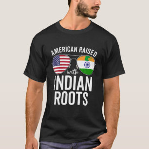 T-shirt Américain Élevé Avec Des Racines Indiennes USA Ind