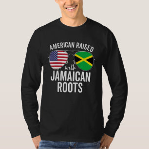 T-shirt Américain Élevé Avec Racines Jamaïcaines Usa Jamaï