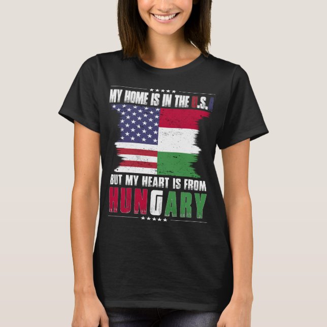 T-shirt Américain Hongrois Américain de Hongrie (Devant)