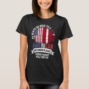 T-shirt Américain letton Nous connaissons des endroits où