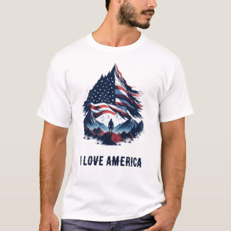t-shirt américain papier peint drapeau américain