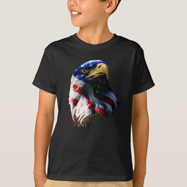 T-shirt Américain patriote Eagle (Devant)