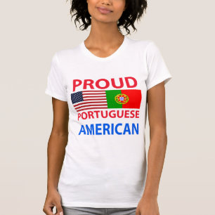T-shirt Américain portugais fier