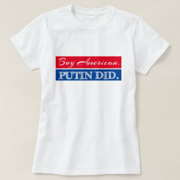 T-shirt "Américain rouge et bleu d'achat. Poutine a fait"