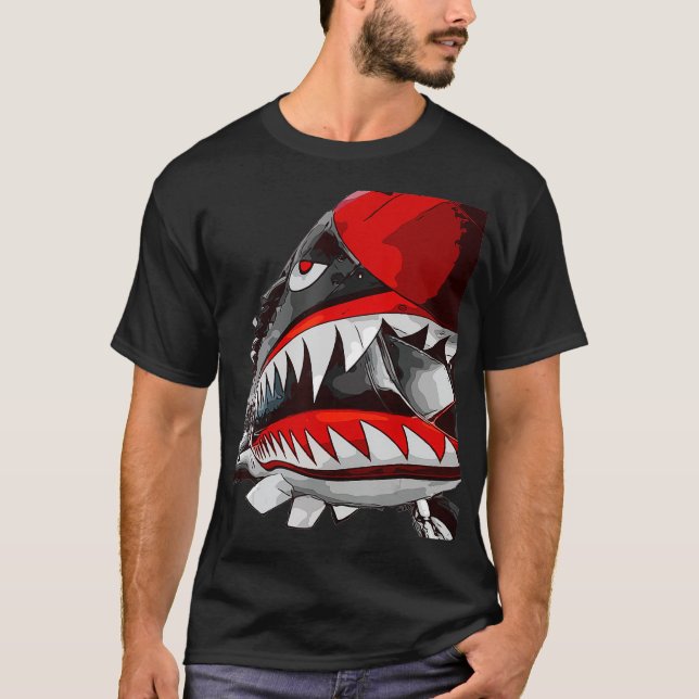 T-shirt American 2ÈME GUERRE MONDIALE Planes P40 Warhawk P (Devant)