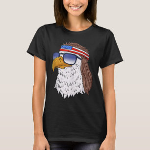 T-shirt American Bald Eagle Mullet 4 juillet Funny USA P