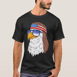 T-shirt American Bald Eagle Mullet 4 juillet Patriot améri