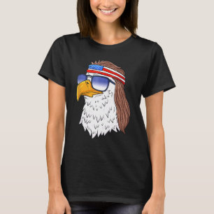 T-shirt American Bald Eagle Mullet 4 juillet Patriot améri