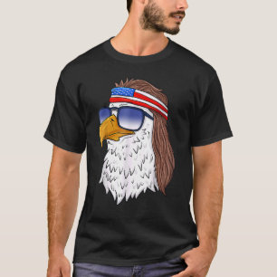 T-shirt American Bald Eagle Mullet 4 juillet Usa Patrio