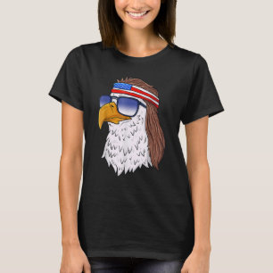 T-shirt American Bald Eagle Mullet 4 juillet Usa Patrio